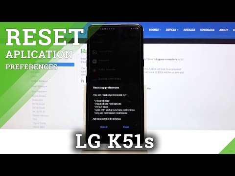 How to Restore Apps Preferences in LG K51s – Reset App Settings