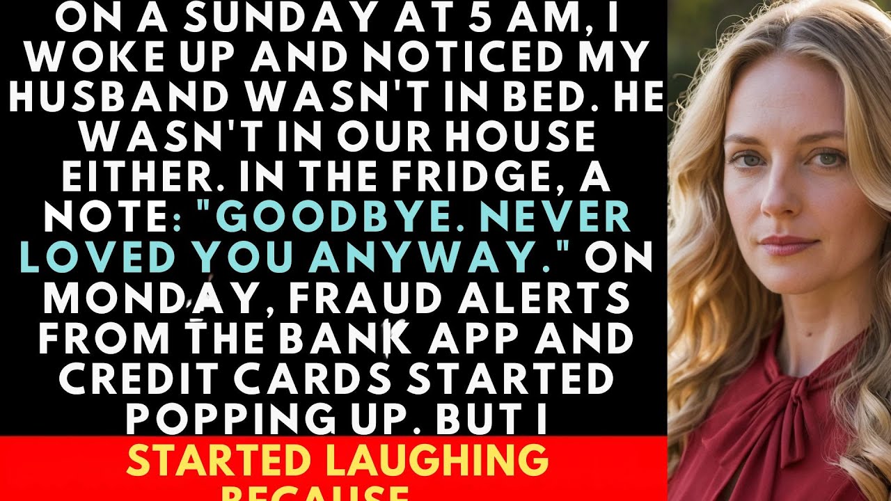 Hubby Left A Note, “Goodbye. Never Loved You Anyway” & Stole My Money. But He Walked Into A Trap!