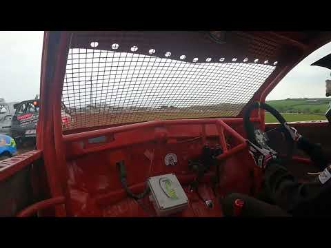 British Autograss Series 2022 / Round 1 / Ladies Class 1 / On-Board Lowri Jones - Rollover