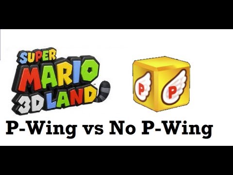 Super Mario 3D Land: P-Wing vs No P-Wing (Clearing W8-6 and starting final battle)
