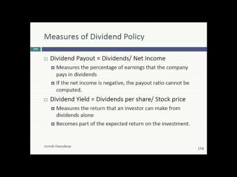Session 24 (Undergraduate): The Trade off on Dividends