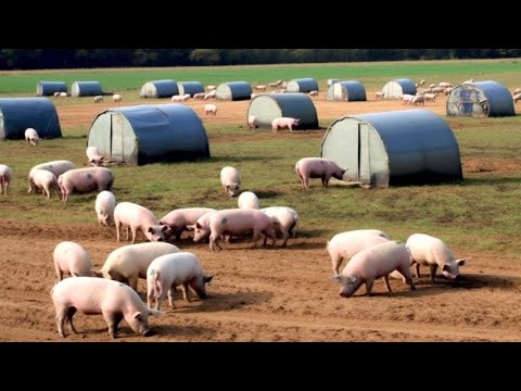 How Free Range Farms In America Raise Millions Of Pigs - Farming Documentary