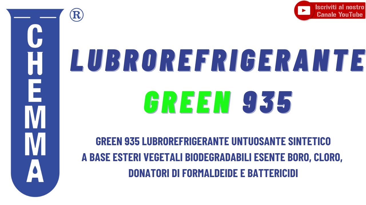 Lubrorefrigerante Green 935 Esente IPA Chemma