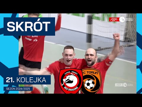 Red Dragons Pniewy - FC Reiter Toruń | 6:2 | SKRÓT | 21. kolejka (2024/25)
