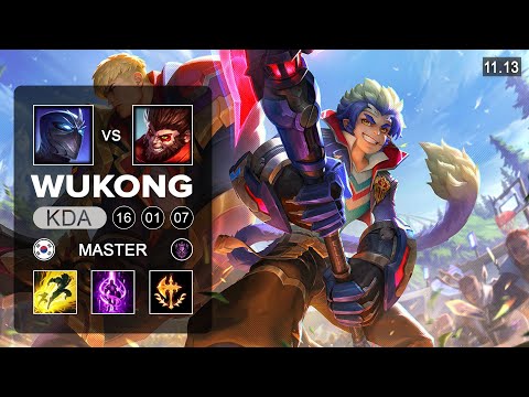 Wukong Top vs Shen - KR Grandmaster Patch 11.13