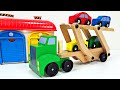 Big Rig Car Carrier Teaching Colors For Kids 1 Learning Colours Video For Children Organic Learning