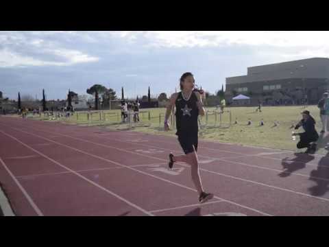 TRACK 8th Grade Girls 100m Heat 1 at Eastwood MS (El Paso Texas 2018)
