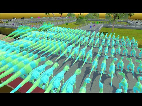 Light blue CARNIVORE DINOSAURS vs All Units Championship - Animal Revolt Battle Simulator