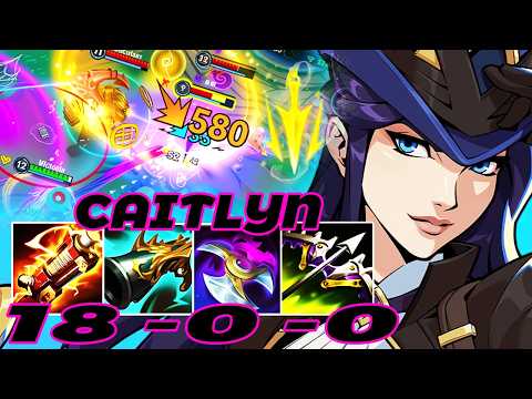 WILD RIFT CAITLYN ADC GAMEPLAY | 18 -0 -0 MVP | CAITLYN  BUILD RUNES