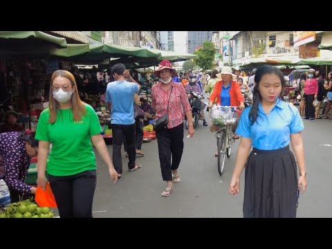 Morning Scene Walking @Beoung Prolit Market & See Lifestyle Vendor & More