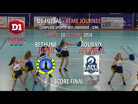 VIDÉO | 4EME JOURNÉE D1 FUTSAL BÉTHUNE - ROUBAIX AFS - Lens - 13/10/2018