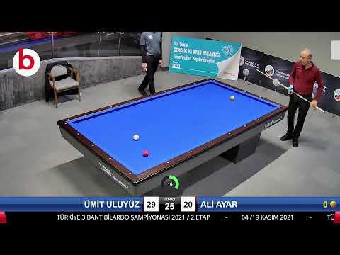 ÜMİT ULUYÜZ & ALİ AYAR Bilardo Maçı - 2021 TÜRKİYE ŞAMPİYONASI 3.ETAP-2.TUR