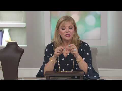 Arte d' Oro 32" Satin Bead Chain Necklace 18K Gold, 17.2g on QVC