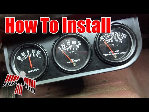 How to install WATER temperature gauge & How to install OIL pressure gauge in Chevy 350 PART 10