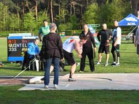 Matthias Quintelier Belgisch record juniors 18.19m Herentals 01-05-2016