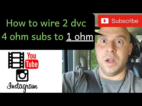 How to wire 2 dvc 4ohm subs to 1 ohm, subwoofers and coils.
