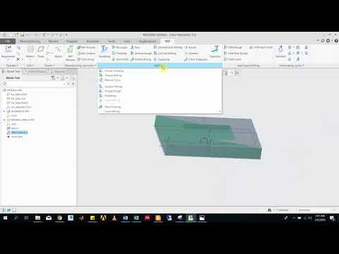 Pocket milling operation by using Creo Parametric 5.0