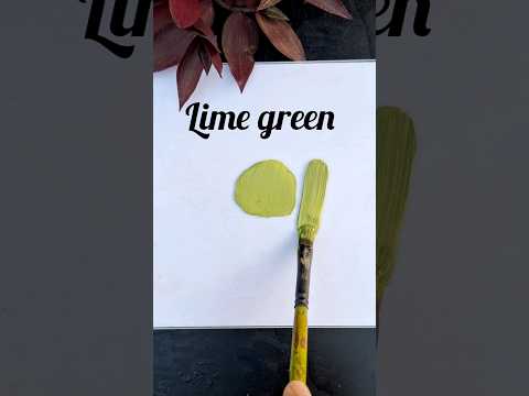 How to get lime green colour by acrylics | acrylic colour mixing for lime green #lime #green