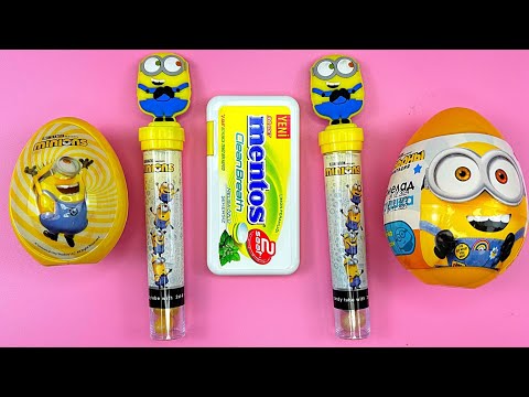 Satisfying Minions Video | Funny Candy ASMR I Marshmallow Lollipop Surprise Box Sweets and Toys 