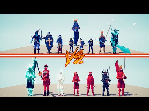 SAMURAI TEAM vs SWORD TEAM - Totally Accurate Battle Simulator | TABS