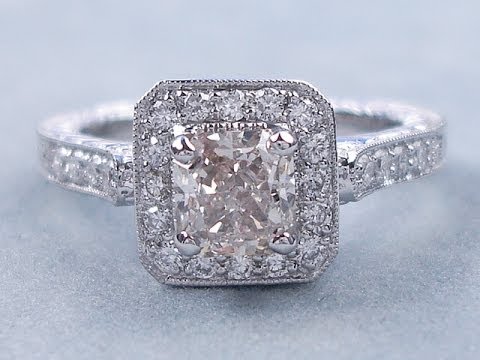 1.40 ctw Radiant Cut I-J SI2 Diamond Engagement Ring - BigDiamondsUSA