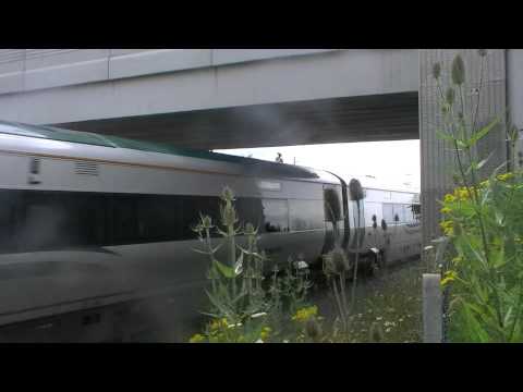 Irish Rail 22000 DMU 22038 passes Stacumny on a stock transfer