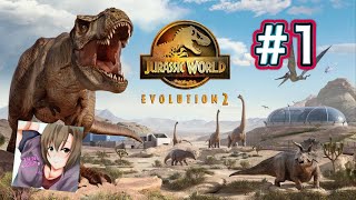 1440ｐ高画質【女性実況】#1 #jurassicworldevolution2   #操作説明 しながらキャンペーンやってく！  #ジュラシックワールドエボリューション2