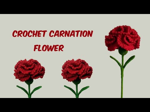How to crochet Carnation Flower Tutorial | Beginner  FRIENDLY| crochet flowers