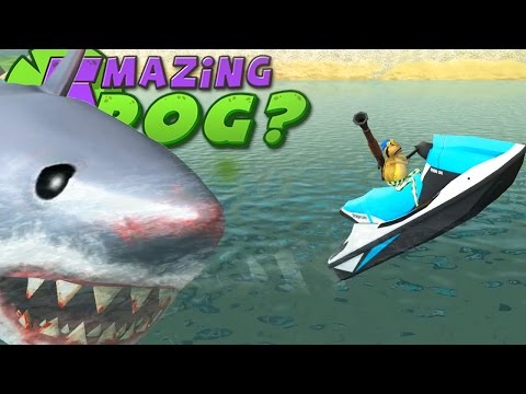 Amazing Frog - GIANT SHARK VS JET SKI RACE - Part 33