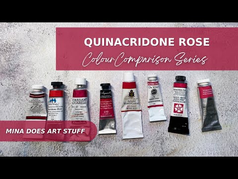 Quinacridone Rose - Colour Comparison Series - Mina Does Art Stuff