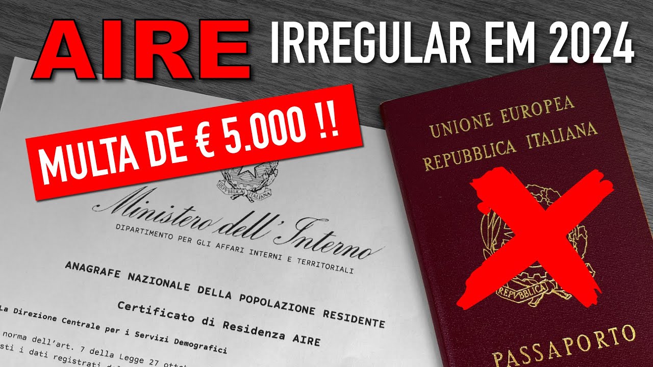 Alerta aos Cidadãos Italianos: MULTAS PESADAS Para AIRE Irregular em 2024!