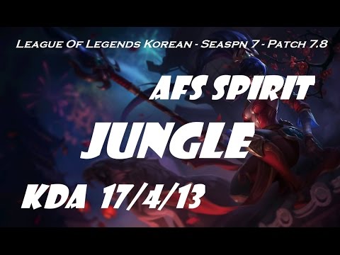 Jungle - AFs Spirit Nidalee vs Lee Sin Patch 7.8 - League Of Legends Korean Ranked Challenge