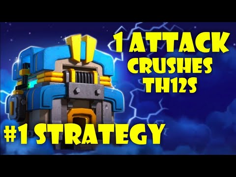 BEST ATTACK TO 3 STAR TH12 WAR BASES! COC Video