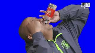 Man City fan drinking Arsenal tears blue screen