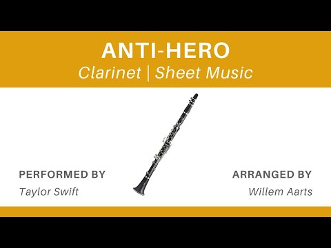Anti-Hero - Taylor Swift | Clarinet | Sheet Music