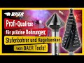 Profi-Qualität für präzise Bohrungen: Stufenbohrer und Kegelsenker von BAER Tools! 💪🔩