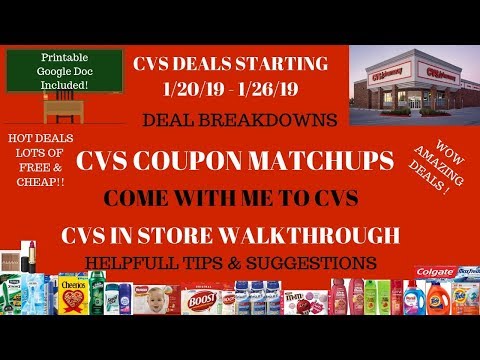 Lots of Deals & FREE~CVS Deals Starting 1/20/19~CVS Walkthrough Coupon Matchups~Come with me to CVS! Video