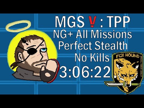 MGSV: TPP - NG+ All Missions Perfect Stealth, No Kills Speedrun in 3:06:22 (World Record)