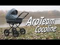 миниатюра 0 Видео о товаре Коляска 2 в 1 AroTeam Cocoline 18, 03 (Сине-серый)