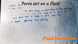 Force on fluid-Fluid Mechanics