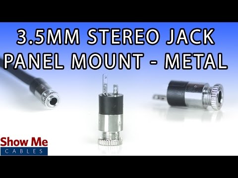 3.5mm Metal Panel Mount Stereo Connector - DIY Project to Repair Your Audio Cable #443