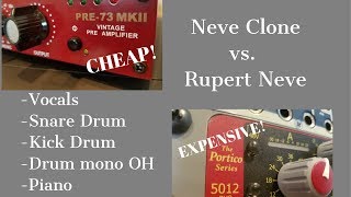 Video thumbnail for GAP Pre-73 MKII vs Neve Portico 5012 mic preamp shootout soundest by Tom Szy Music