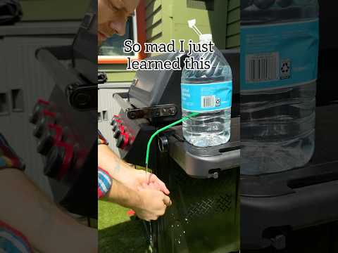 DIY hand washing station with water jug and straws! #outdoors #diy #water