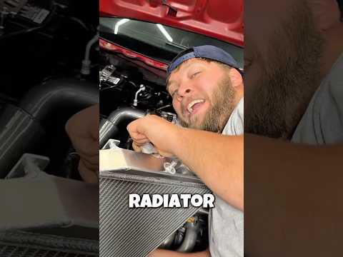 Aluminum Radiator Install on My B-Series EK Civic 🔥🚗 #Shorts