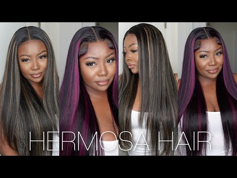 OMG!!! 💜🤎 BLONDE vs VIOLET HIGHLIGHT WIG | 2n1 EASY INSTALL | HERMOSA HAIR