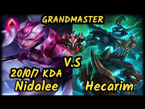4LaN (NIDALEE) vs HECARIM - 20/0/7 KDA JUNGLE GAMEPLAY - BR Ranked GRANDMASTER