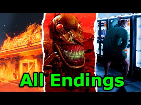 HELLMART ►❗ALL 7 ENDINGS❗(Good, Bad, Cycle & 4 Death)