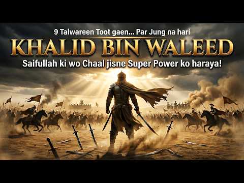 Khalid bin Walid RA 9 Talwareen Toot gaen Par Jung na hari | Saifullah ke Chal Super Power ko haraya