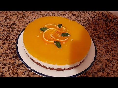 كيكة او تحلية الطبقات بالبرتقال باردة ومنعشة رائعة المداق😋😋 بمقادير بسيطة وسهلة التحضير ناجحة💯