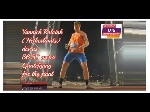 Yannick Rolvink (Netherlands) discus 56.56 meter Qualifiying final  Europeaan championships under 18